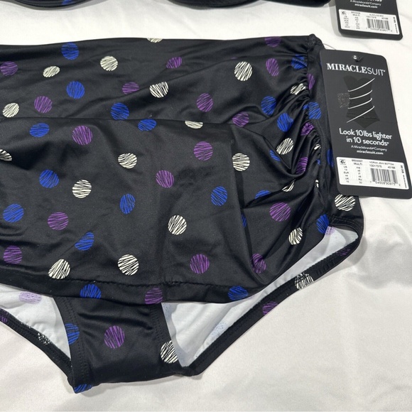 NWT Miraclesuit [ 38DD ] Spotted Surplice Bra Top + [‎ 14 ] Norma Jean Bottom - Picture 5 of 16